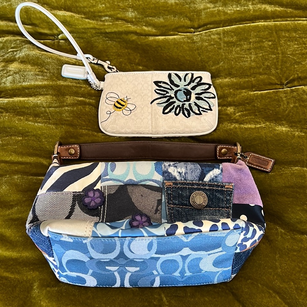 Coach mini purse and wristlet